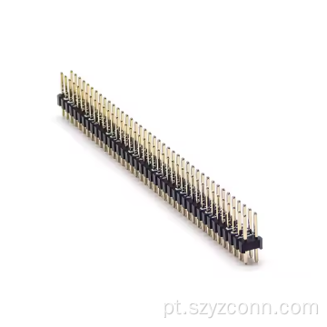 Linha dupla do encabeçamento do Pin de 2,54 mm reta colorida